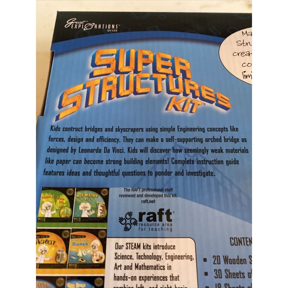 Great Explorations STEM STEAM Learning System -Engineering Super Structures Kit - Picture 7 of 9